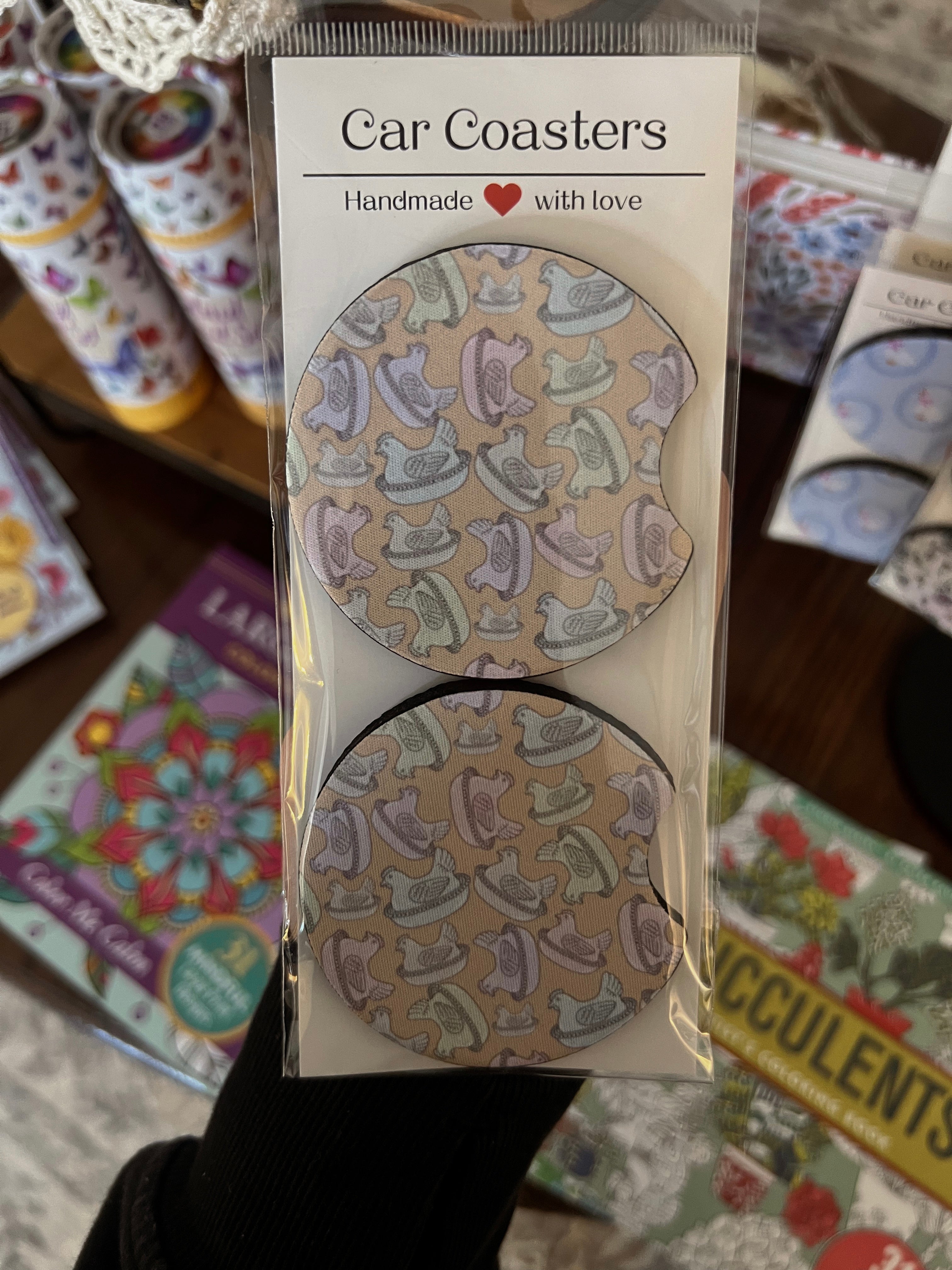 Car coasters, Sweet bean candle co.