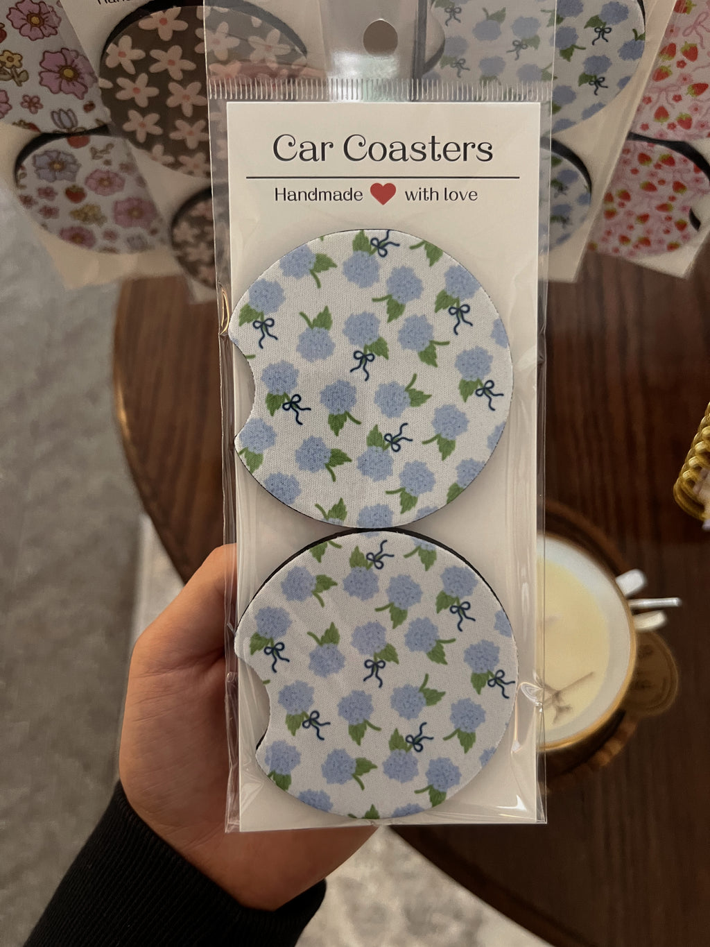 Car coasters, Sweet bean candle co.