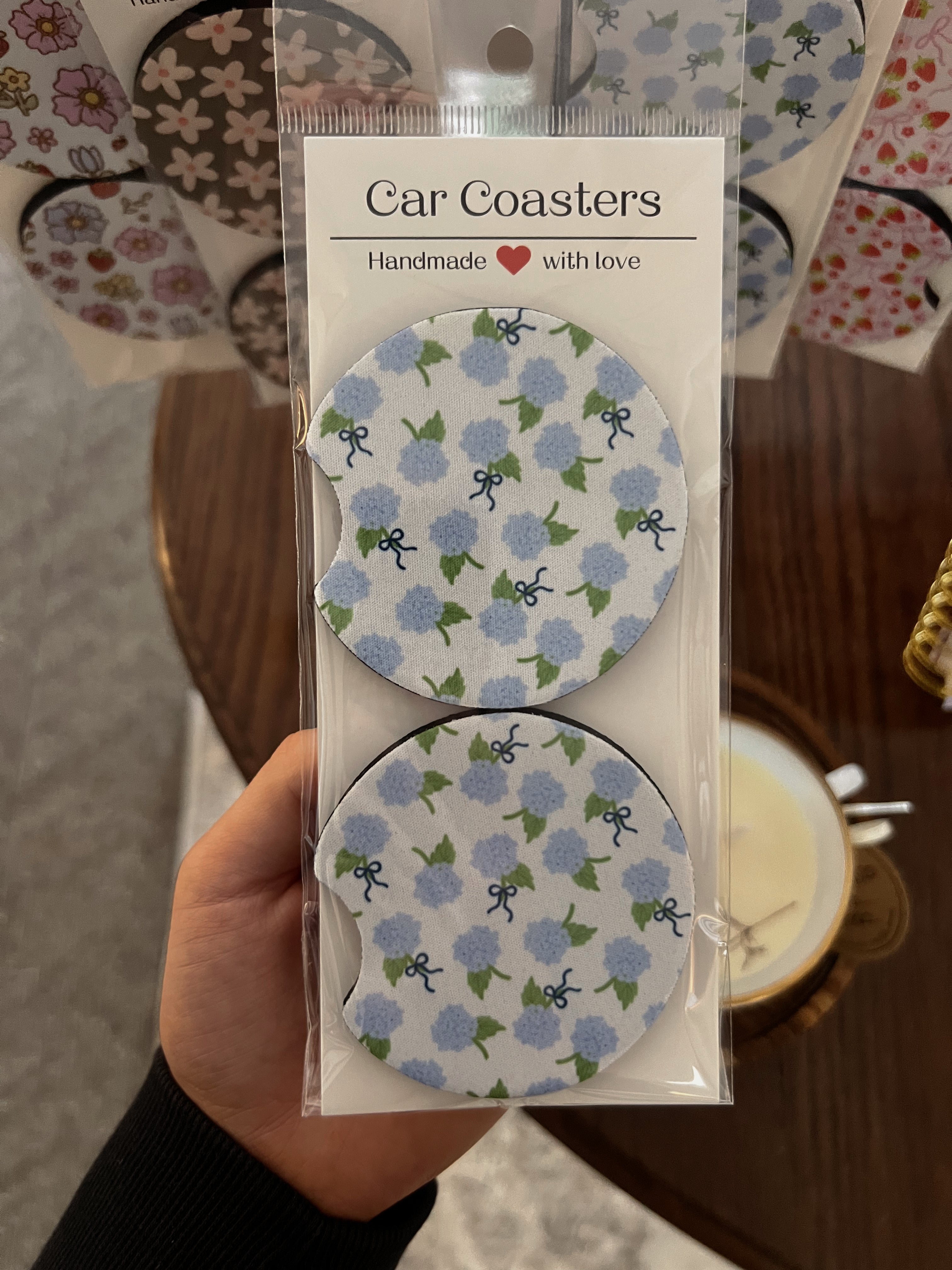 Car coasters, Sweet bean candle co.
