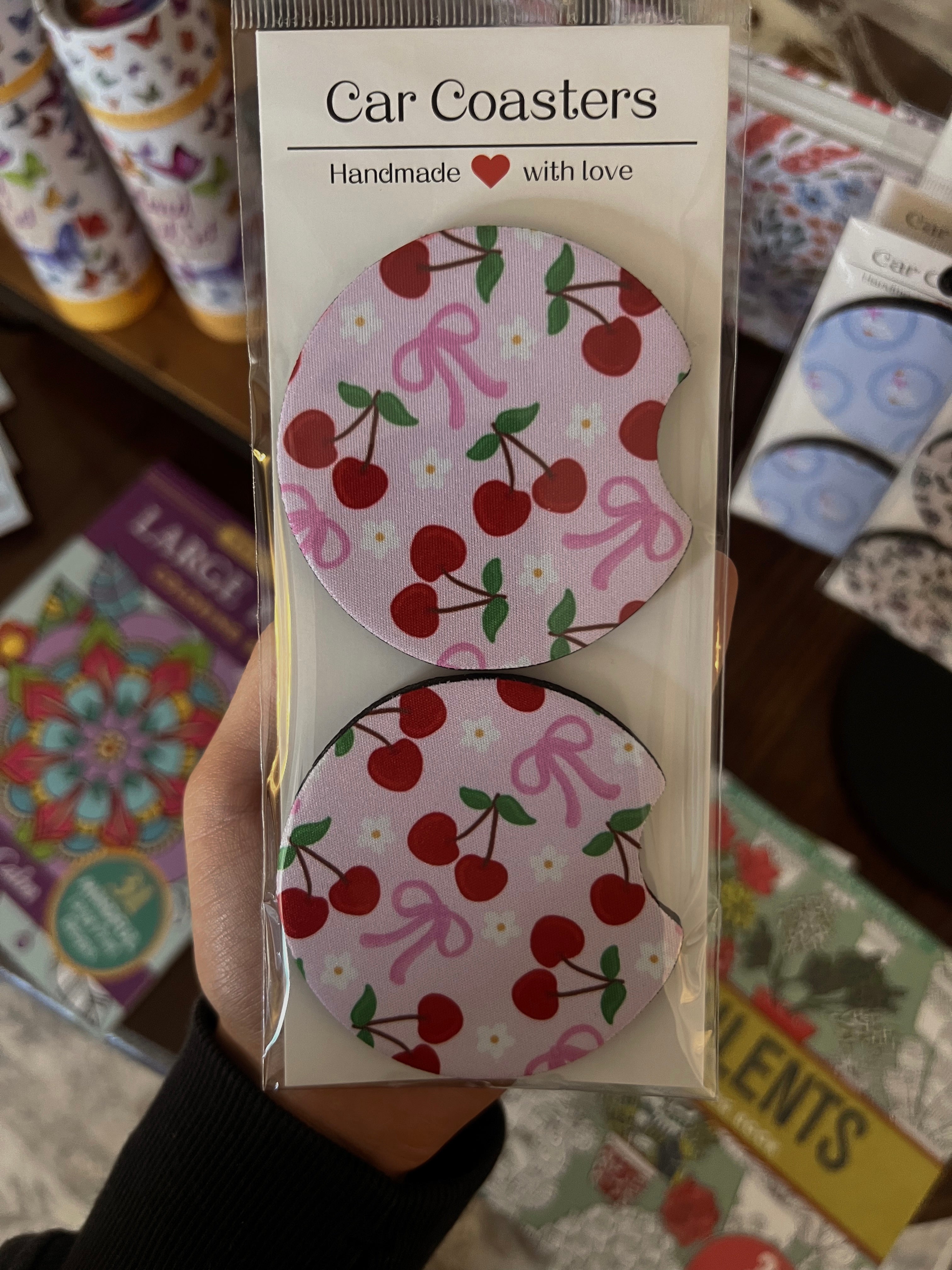 Car coasters, Sweet bean candle co.