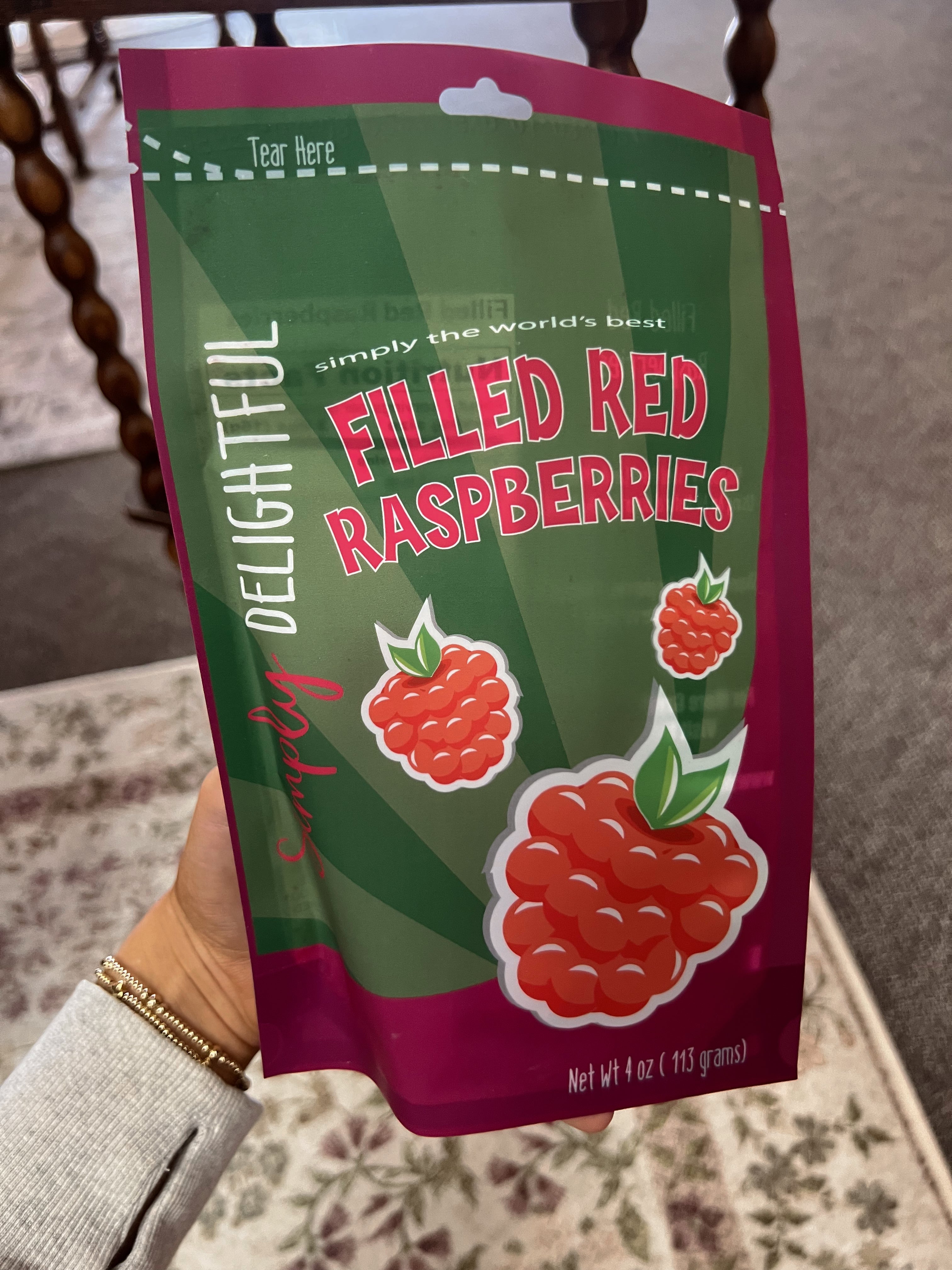 Filled Red Raspberries, Simply Delightful