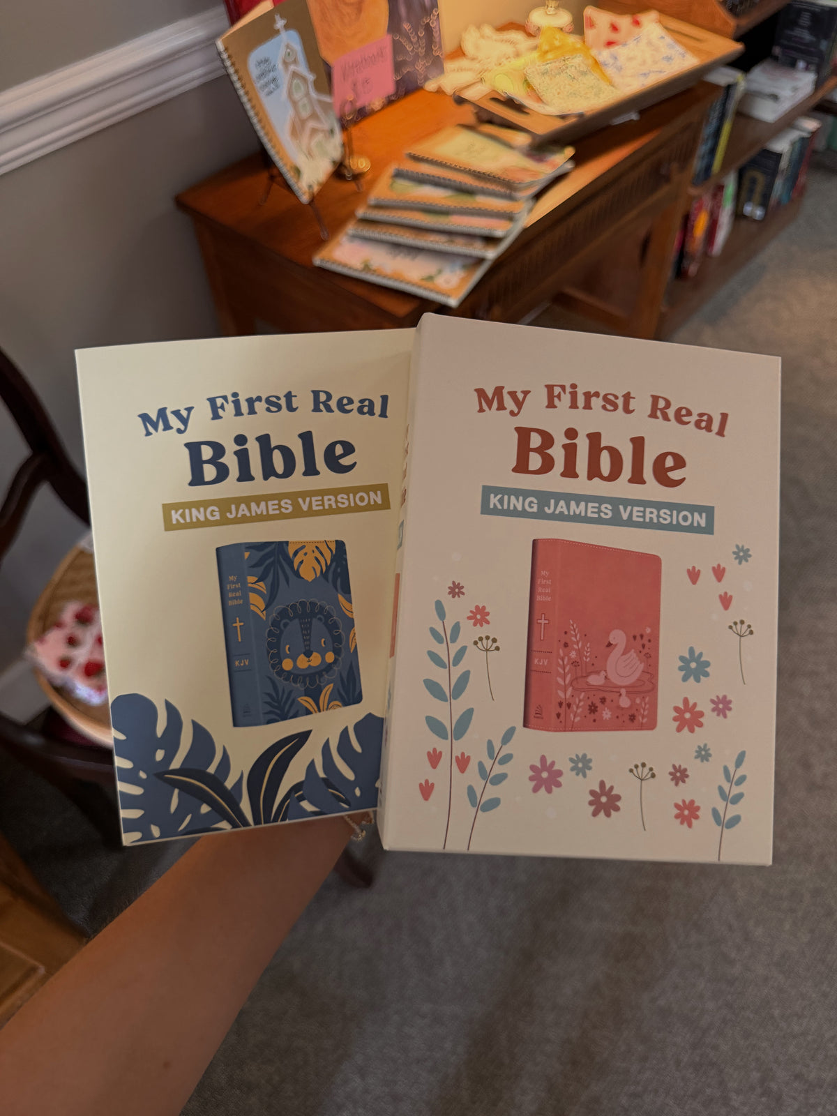 KJV, My first real Bible/ pink swan