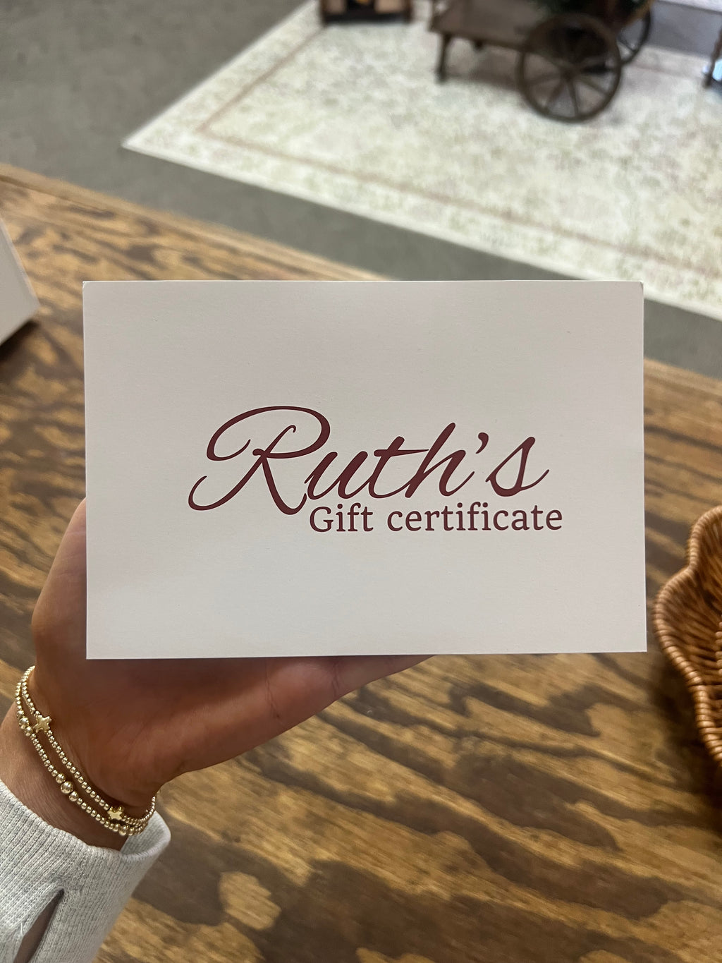 Ruth’s giftcard